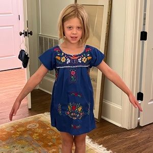Girls Blue Mexican Dress from Epcot in Disneyworld